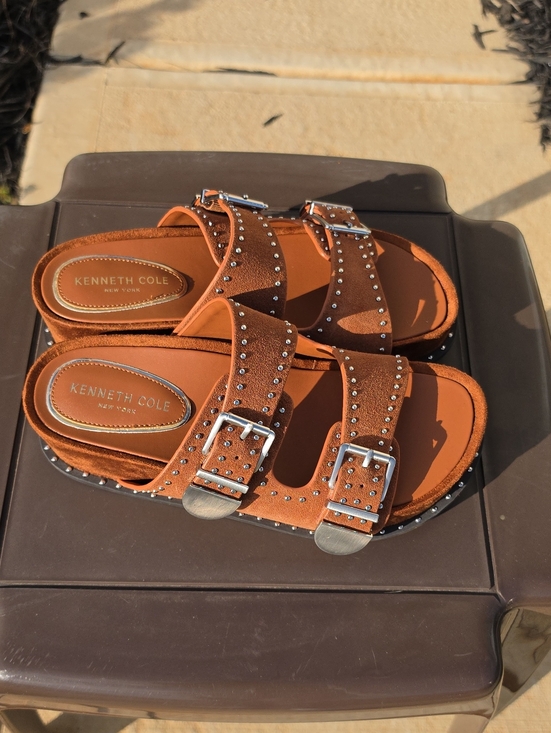Kenneth Cole Shoes - Kenneth Cole Women's Gradie Cognac Sandal Size 7 Platform Wedge